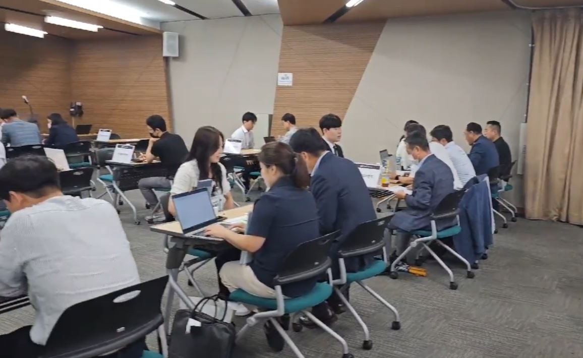<취업면접 보는 사진> 삼성물산 건설부문(삼성건설) 산학협약을 통한 교육및 취업연계 진행 대표이미지
